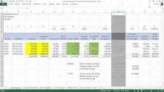 How to analyze commercial construction contractor WIP job schedule