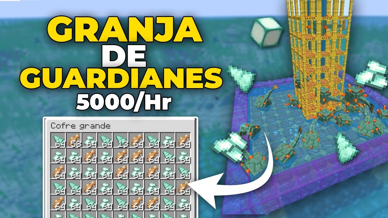 ¡LA MEJOR GRANJA DE GUARDIANES AFK (5000/hr) | Minecraft Java 1.21