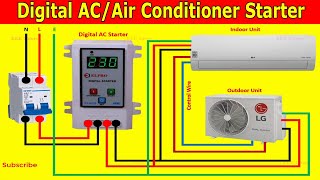 Digital AC/Air Conditioner Starter Wiring Connection Diagram | Split AC Indoor Outdoor Unit Wiring screenshot 2