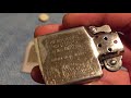 Zippo 90&#39;s Niagara Falls and polishing an old blackened insert.