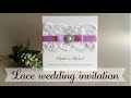 Invitación con encaje - Lace wedding invitation