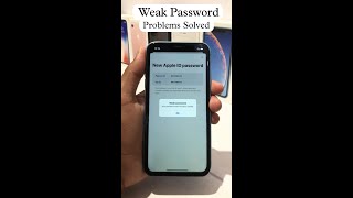 Weak password ? How to fix weak password problem | password #viral #appleid #iphone #shorts