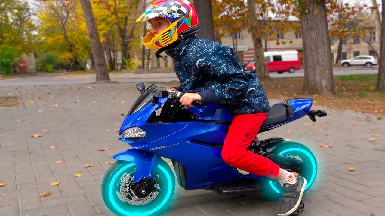 Funny Kids Ride on Sportbike / Unboxing 