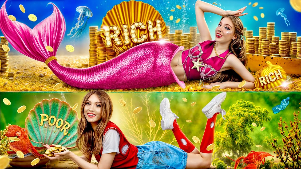 Minha Mãe é Uma Sereia Milionária! Menina Pobre no Mundo Submarino