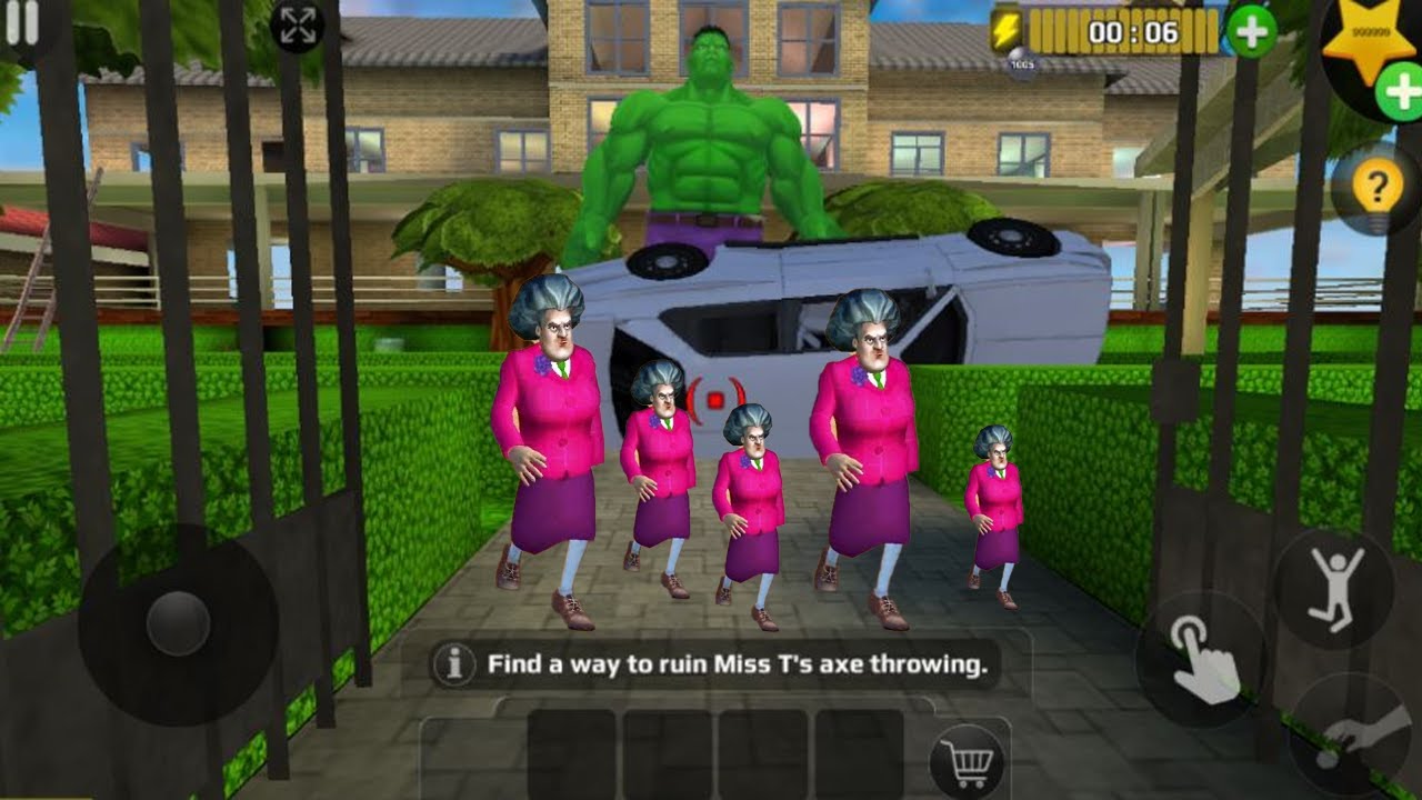Big Chapter Update New Cage With Miss T Sisters in Scary Teacher 3D Game !!!