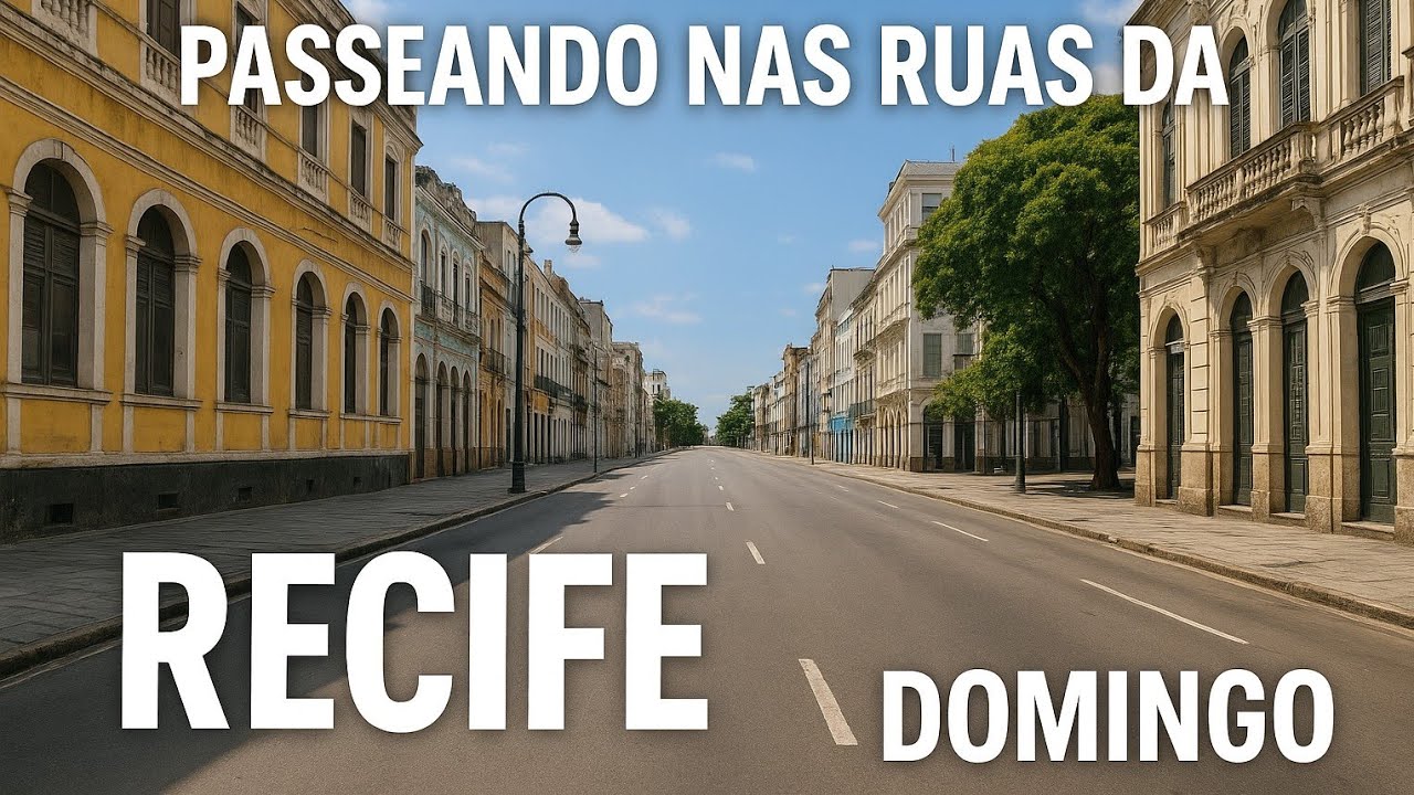 Domingo. ruas desertas no Recife, chega dá medo, quem sabe né  apareceu um fantasma.
