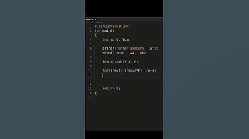c program to find LCM of two numbers #cprogramming