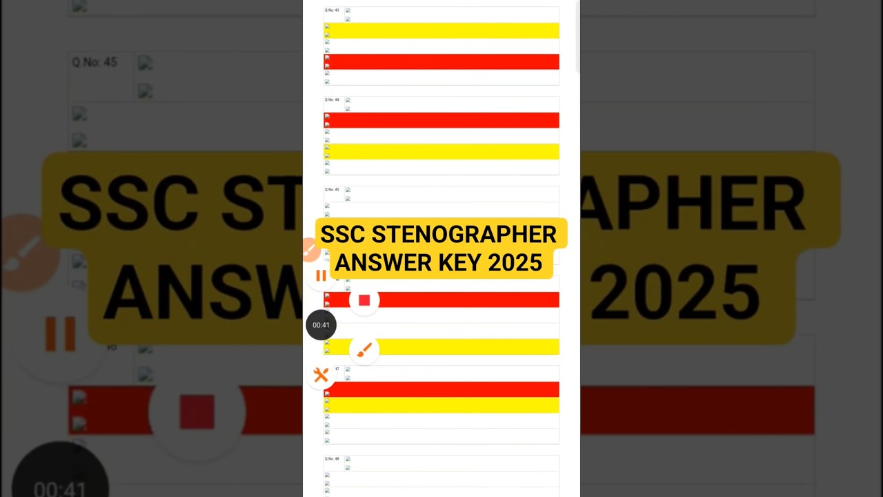 SSC Steno Answer Key 2025 ✅ Steno Answer Key 2025 🔥 SSC Steno Answer Key 2025 Kaise Dekhe