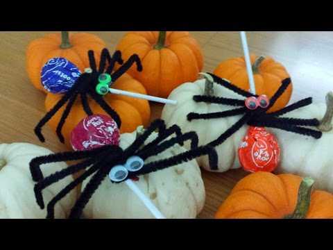 How to make  Spider Lollipops Halloween DIY