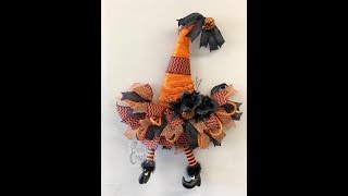 Witch Hat Wreath with Ribbon Bottom