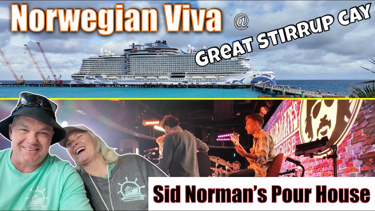 Norwegian Viva at Great Stirrup Cay: The Perfect Beach But We Stay Onboard. 4K Video