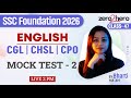 SSC English Classes 2026 | Mock test -2 | SSC CGL/CHSL/CPO/MTS English Class By Bharti Mam