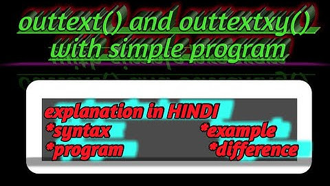 #3outtext function in computer graphics|outtextxy function in graphics|c graphics