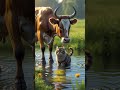 Cat in Trouble Cow to the Rescue! #cowtales #cow #animalstories #rescue#respect #catrescue