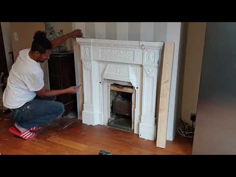 Installing a fire place surround and a Mantle