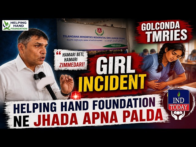 Golconda TMRIES Girl Incident: Helping Hand Foundation Ne Jhada Apna Palda