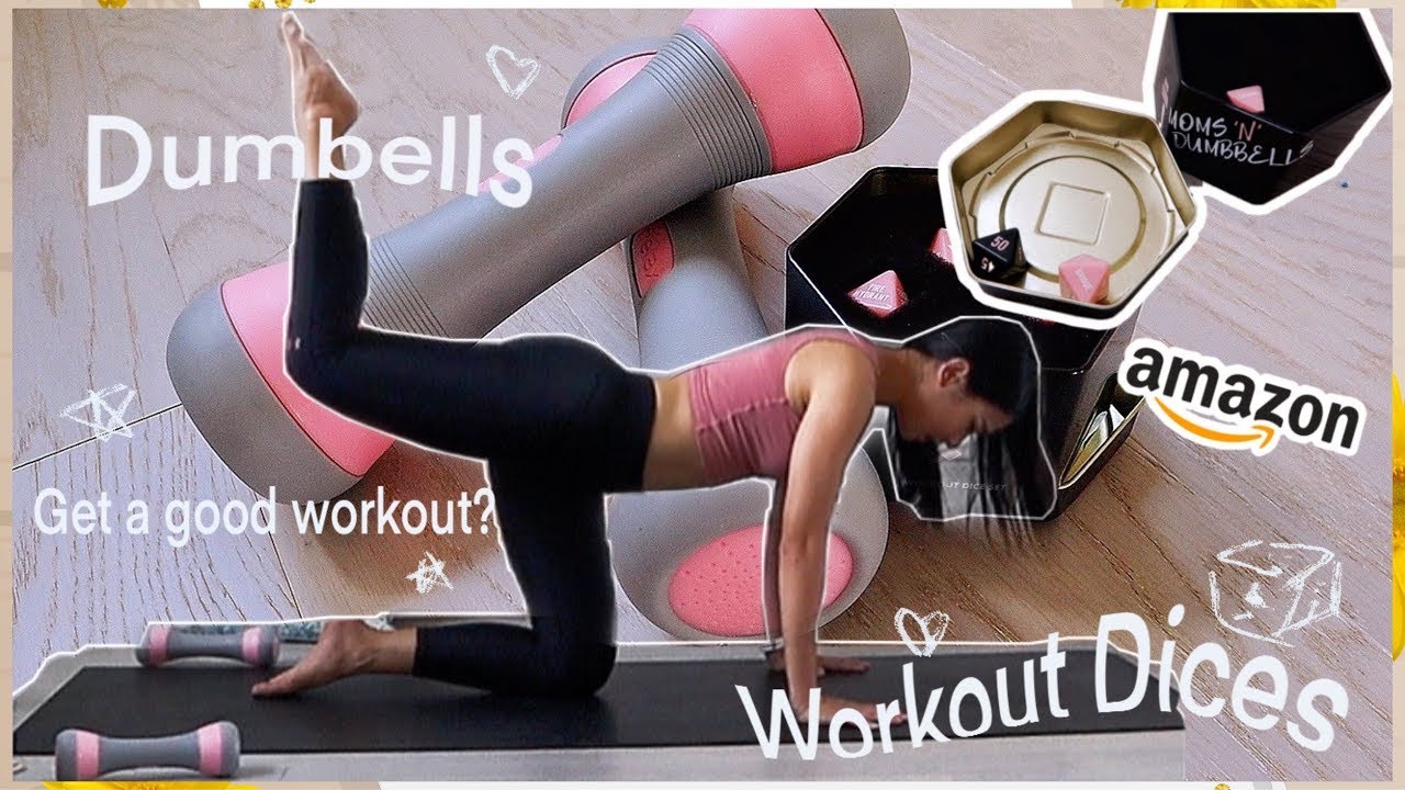 Amazon Home Workout Gears! Aznze Adjustable Dumbbell & Moms 'N' Dumbbells Exercise Dice