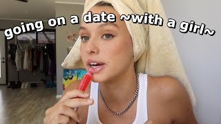 Get ready with me for a date ~ with a girl (hair routine & answering lgbt questions)