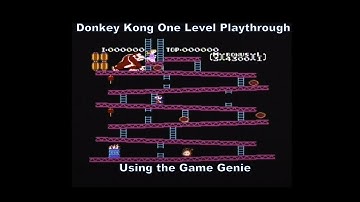 Donkey Kong One-Level Playthrough using the Game Genie for the Nes :D #Nintendo #Nes #CheatCodes