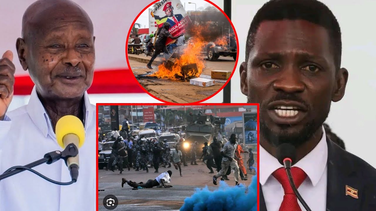 MUSEVENI AONGOZA MATOKEO YA AWALI UGANDA UCHAGUZI UKILALAMIKIWA BOBWINE ATANGAZA MAANDAMANO