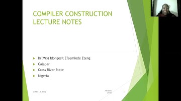 Lesson 1: Compiler Construction:- Introduction