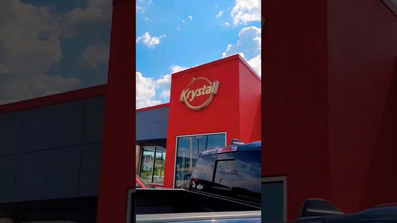 Krystal restaurant. spicy chicken side chick,chili cheese Fries, sprite