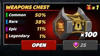 I have opened 100 weapon chests!!!