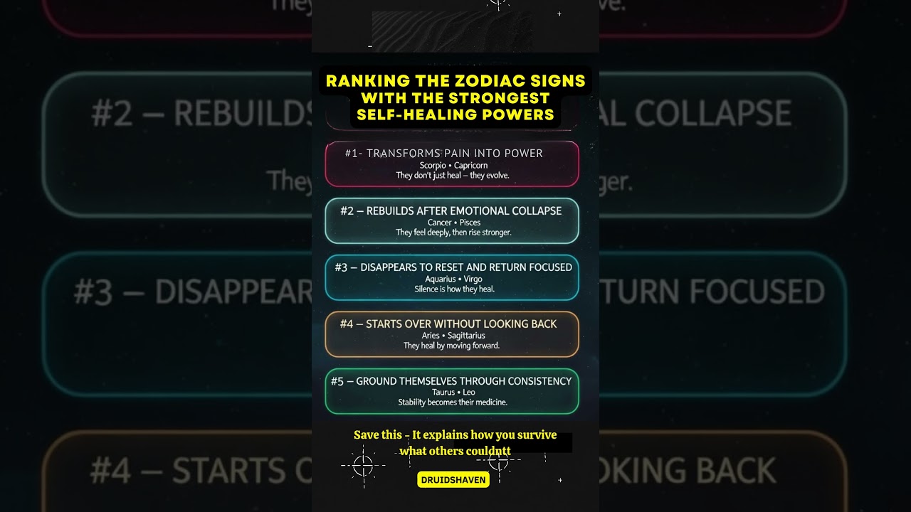 Ranking the Zodiac Signs With the STRONGEST Self-Healing Powers 🔥 (Did Yours Make It?) 