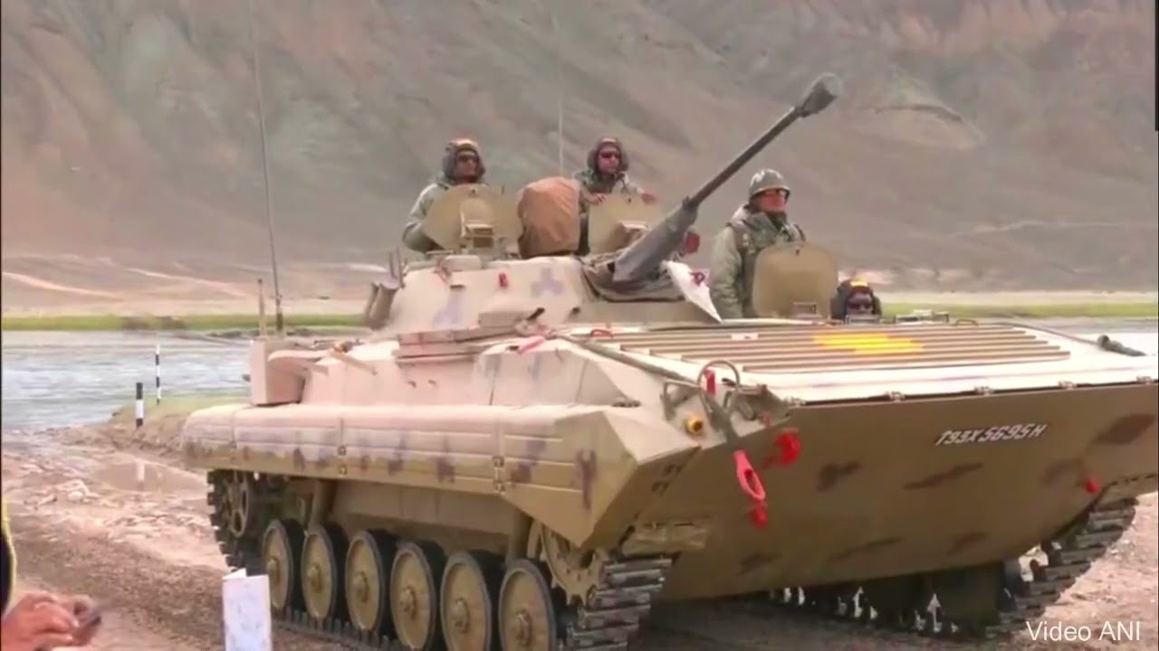 indian army performance his tank power in Ladakh