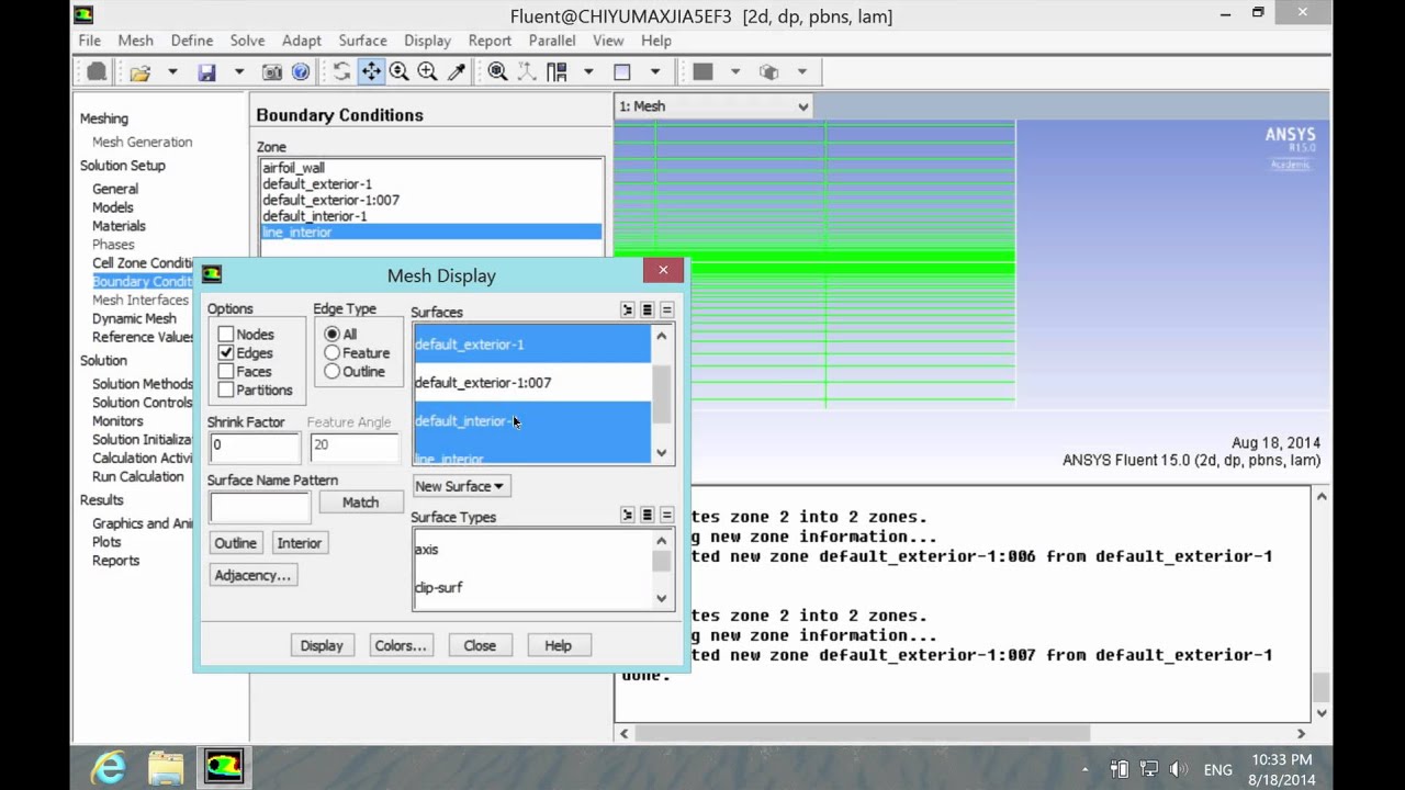 Flow Over an Airfoil Using Ansys Workbench — Create Region Registers ...