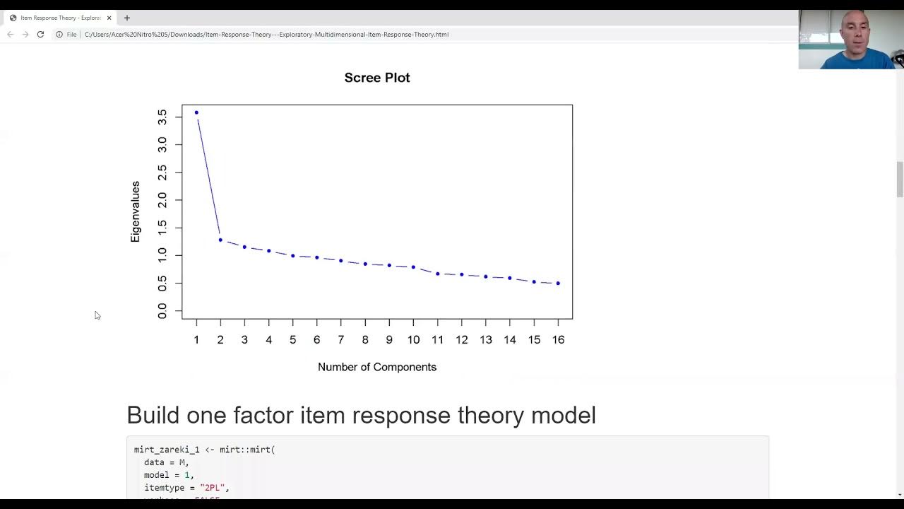 Item Response Theory Exploratory Multidimensional Item Response