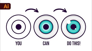 Adobe Illustrator Beginner Tutorial - How to Draw Eyes (HD)