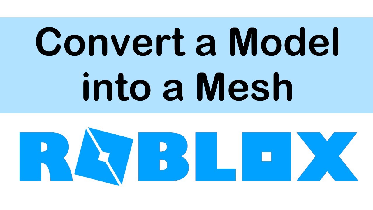 Convert A Model To A Mesh No Blender Roblox Studio Youtube - roblox how to make a model into a mesh