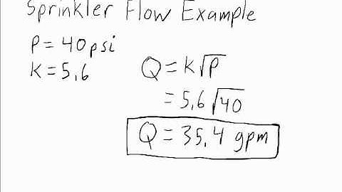 Flow Through Sprinkler Head - Fire Protection Engineering (FPE) teaching tool