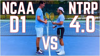 Nick (D1) vs Shamir (4.0 NTRP) | Tennis Match