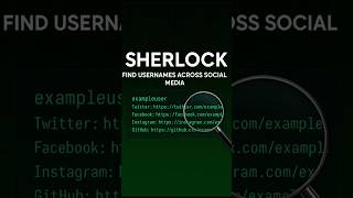 #username #hack #sherlock #education