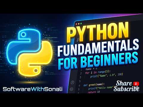 Python Fundamentals for Beginners 🐍 | Variables, Loops, Functions & Problem-Solving