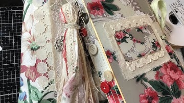 Vintage envelope stack, drawstring bag and journal set tutorial series final part