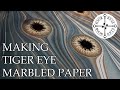 Making tiger eye marbled paper