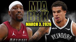 Miami Heat vs Brooklyn Nets Full Game Highlights – March 3, 2026 | NBA Season