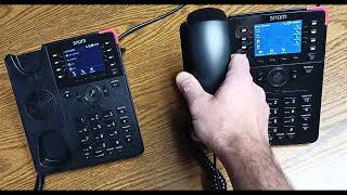 How to transfer a call on a Snom D series Phone