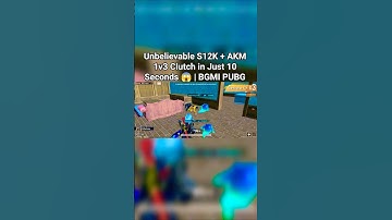 Unbelievable S12K + AKM 1v3 Clutch in Just 10 Seconds 😱 | BGMI PUBG Mobile Short | Wolf Ajaz Gaming