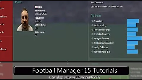 Football Manager 2015 Tutorial: Editing and Changing Your In Game Manager Photo
