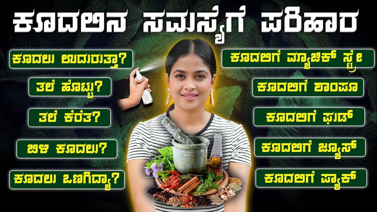 ಕೂದಲಿನ ಸಮಸ್ಯೆಗೆ ಪರಿಹಾರ|solution for hair fall| dandruff|grey hair , spray &  shampoo|Rajini updates