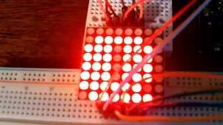 Arduino 8x8 LED Matrix is controlled by Windows C# App