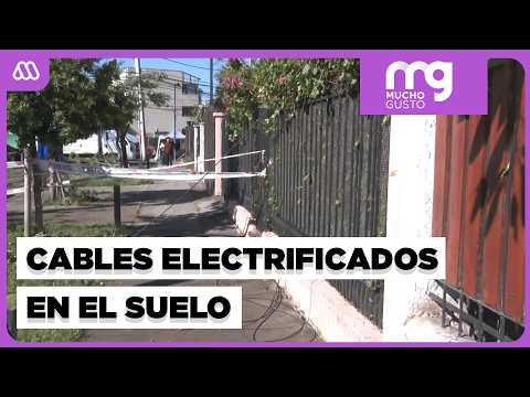 Danger from downed live power lines after tornado in Estación Central