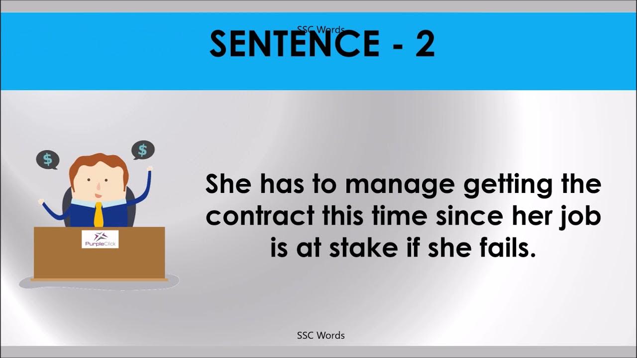 Idiom 29 AT STAKE Meaning and five sentences SSC Words YouTube