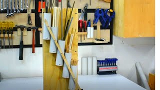 How to Make a  Dowel Holder That Folds Away.