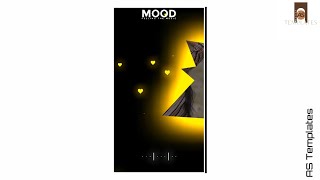 Mood Feeling Themusic Template Video With Yellow Hearts Black Screen Template Video.
