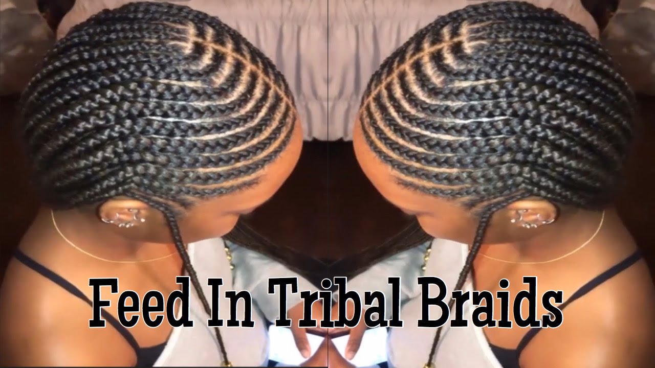 FEED IN TRIBAL BRAIDS 4c Hair Type YouTube